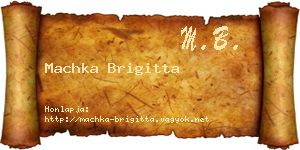 Machka Brigitta névjegykártya